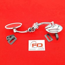 COPPIA SPECCHIETTI  IN METALLO CROMATO ROTONDI DA SPORTELLO FIAT 500/126 DX /SX 