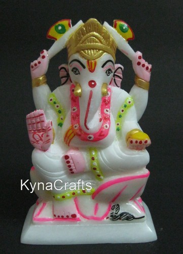 Statua ganpati marmo - statua, in