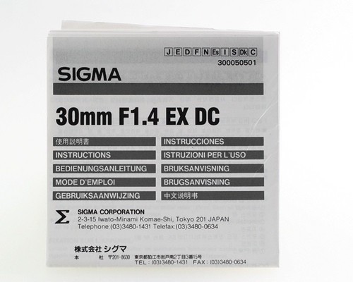 Manuale sigma 30mm f1 - manuale,