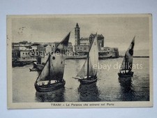 TRANI paranze in porto barche pesca cartolina barca boat pescatori fisherman