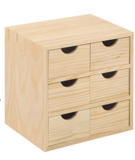 Cassettiera legno naturale - cassettiera, in