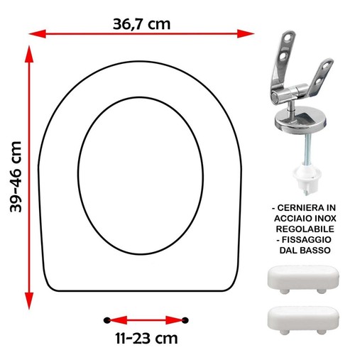 Sedile copriwater compatibile - sedile,
