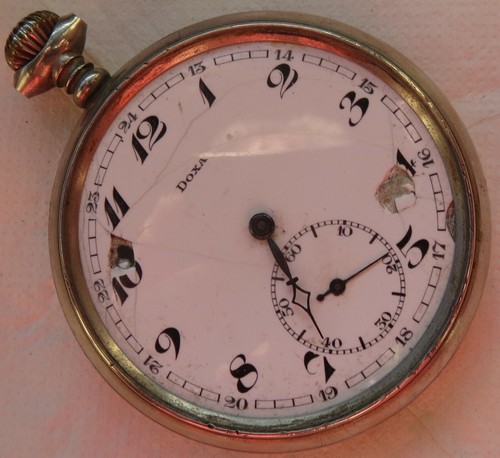 Doxa pocket watch open face - open,