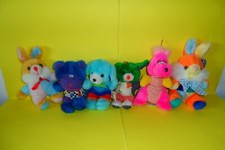 lotto 6 peluche colorati