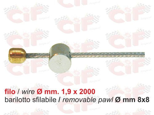 Cavo interno frizione freno - cavo,