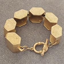Kenneth Lane Bracciale Vintage Bigiotteria Kenneth Jay Lane Gold Bracelet