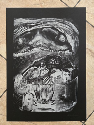 Serigrafia arte necronomicon - serigrafia, d'arte