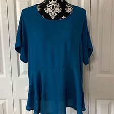 Blusa donna blu viola taglia L