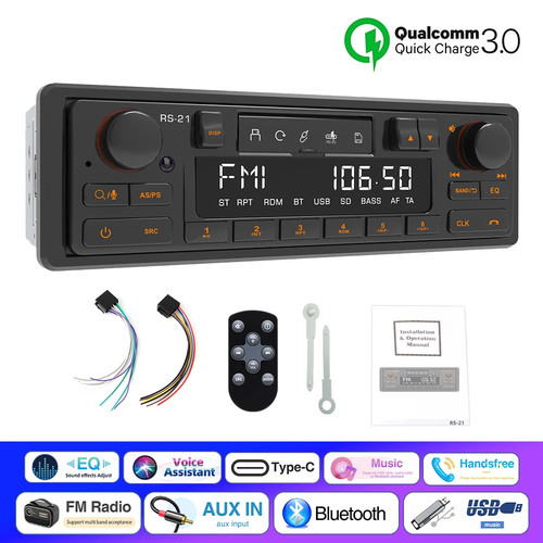 Autoradio 1din retrò - autoradio, con