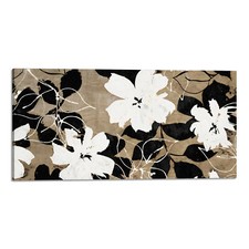 Quadro stampa su tela con vernice effetto dipinto - fiori floreale moderno