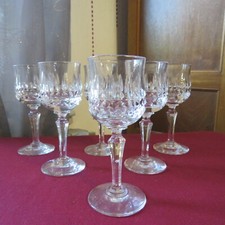 6 verres à liqueur en cristal