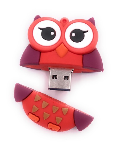 Gufo rosso chiavetta usb - rosso,