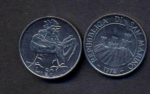 San marino lire 1974 - san, 50