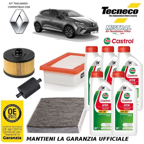 Kit tagliando per renault clio - per,