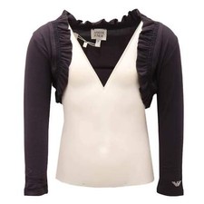 4932AN coprispalle bimba ARMANI JUNIOR girl kid sweater blue