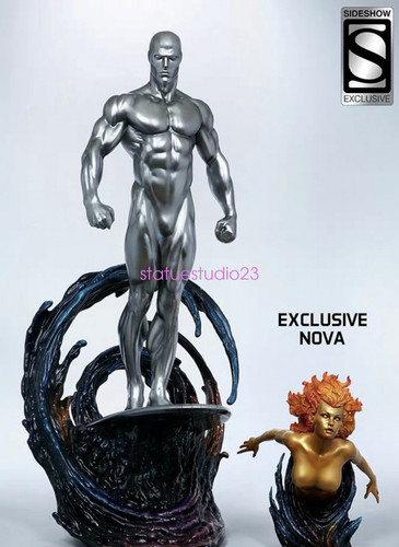 Statua surfer sideshow silver - statua,