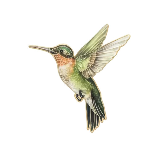 Spilla colibri verde uccellino - spilla,