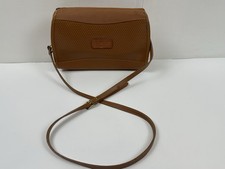 Vintage DOONEY & BOURKE Brown PERFORATED Leather Crossbody-Shoulder Bag READ SEE