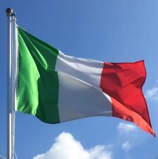 BANDIERA ITALIANA IN POLIESTERE NAUTICO CON CORDA E GUAINA CM 100X150