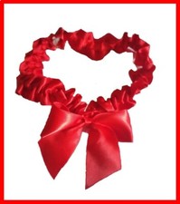 giarrettiera sposa rossa con nastro matrimonio sexy fiocco raso pizzo gamba