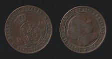 SPAGNA 2 E 1/2 CENTIMOS 1867