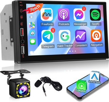 Autoradio 2DIN 7" Wireless CarPlay Android Auto Bluetooth FM USB EQ MirrorLink