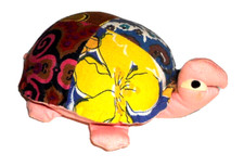 TARTARUGA 70s pupazzo in stoffa patchwork cult puppet kawaii