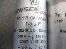 JENSEN 1.5 uf 380VAC~450VDC