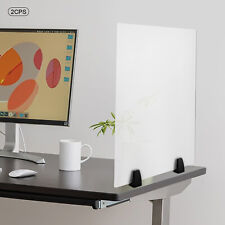 Pannelli Privacy Scrivania Morsetto Doppio Plexiglass Smerigliato 24x18 Pollici Confezione 2