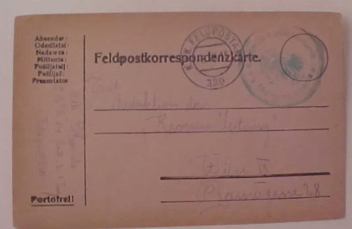 Austria censore verde - austria, feldpost