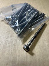 VITE ACCIAIO INOX 6x80 PER LEGNO PLASTICA TESTA ESAGONALE FLANGIATO 15PZ.