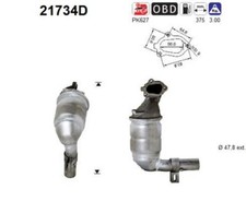 51 KW 70 CV CATALIZZATORE PER Lancia Musa 350 1.3 D Multijet