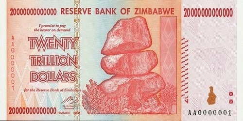 166 banconota zimbabwe 20 - 166),