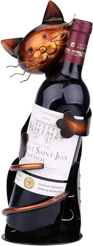Porta vino forma gatto - vino, di
