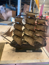 Nave modello barca soprammobile modellino Spanish fragate 38x55 cm spagna 100281