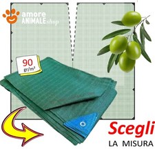 RETE Telo RACCOLTA OLIVE con APERTURA → 90 gr/m² Reti ANTISPINA CON OCCHIELLI