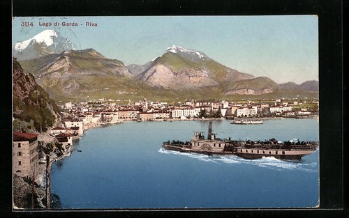 Cartolina riva lago di - lago,
