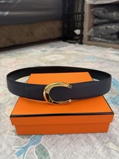 Hermes Luck Belt Fibbia e Cinturino Reversibile in Pelle 38mm / Misura: 105cm -42