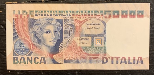 Italia banconota 000 lire - italia, 50.000