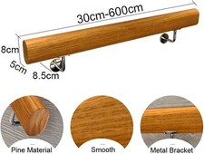 Kit corrimano legno (3 pz da 30 cm cad.)