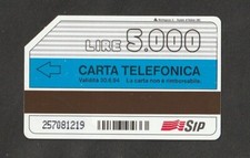 Scheda telefonica SIP Carta Infinita Golden Italia 128 USATA Validità 30-06-1994