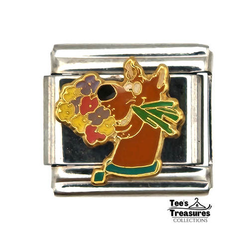 Charm scooby doo con fiori - con,