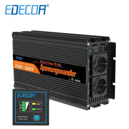 Edecoa inverter 12v 220v onda - 12v,
