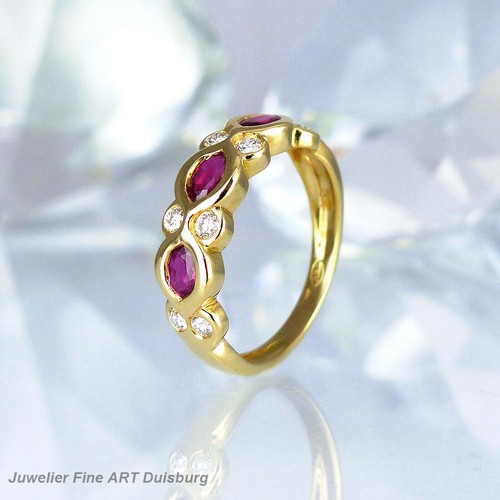 Anello gelbgold 750 con - gelbgold, 8