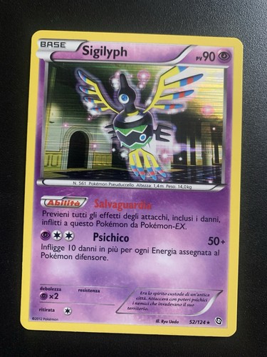 Carta pokemon sigilyph stirpe - carta,