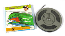PRL) PINOCCHIO E LA BALENA WALT DISNEY CINECASA SUPER 8 MM FILMS B/N SONORO