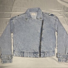 Giacca Moto Denim Asimmetrica