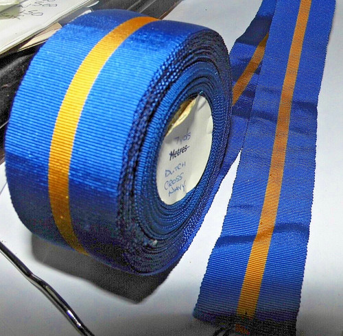 Dutch cross navy medal ribbon - navy,