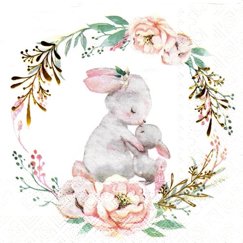 Serviettes papier lapins - serviettes, en