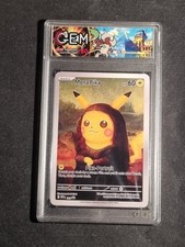 POKEMON - MONA PIKA - GRADED CARD - PIKACHU - NO PSA BGS - INGLESE - CUSTOM